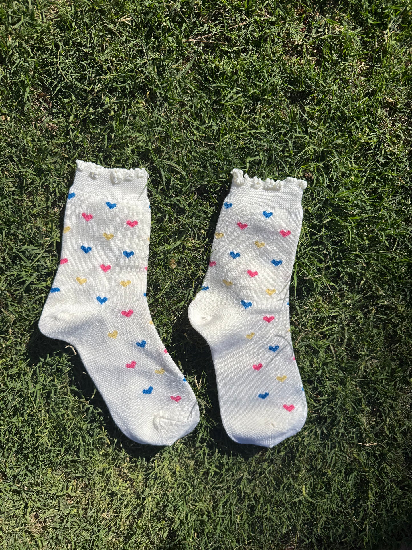 Heart Scalloped Wool Socks