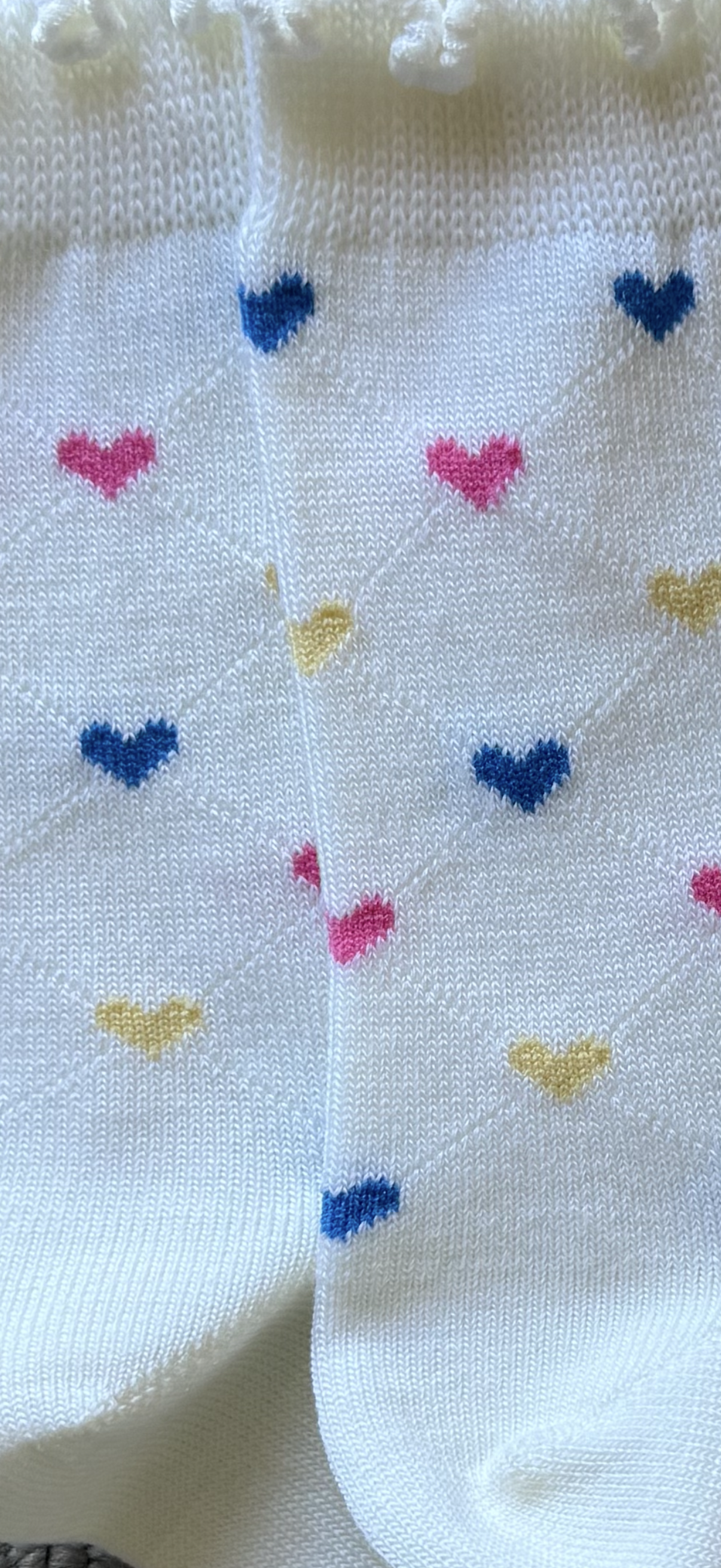 Heart Scalloped Wool Socks