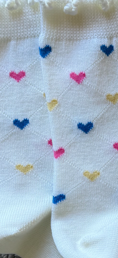 Heart Scalloped Wool Socks