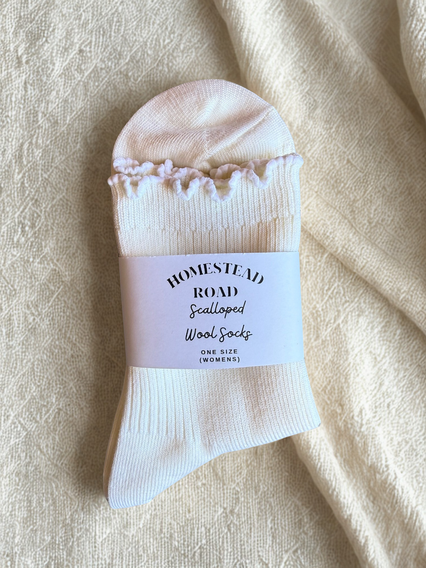 Scalloped Wool Socks