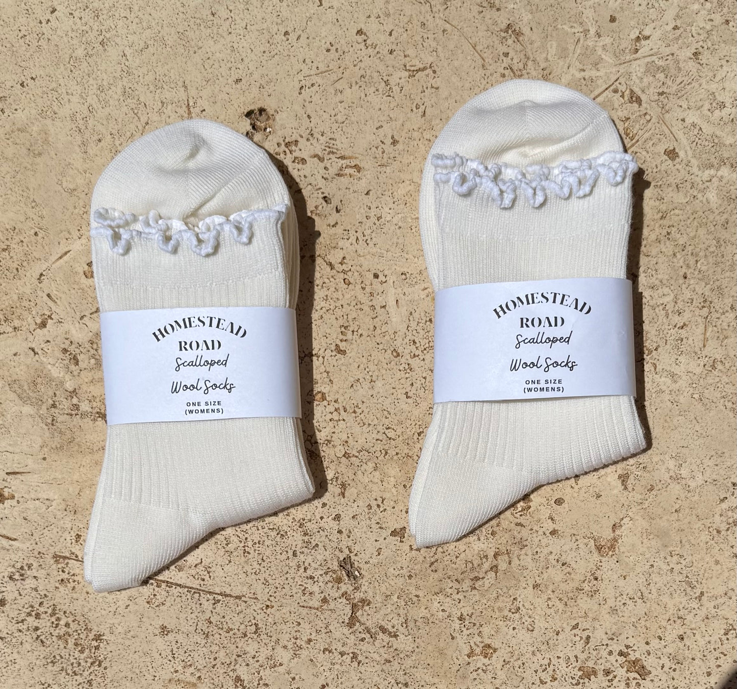 Scalloped Wool Socks