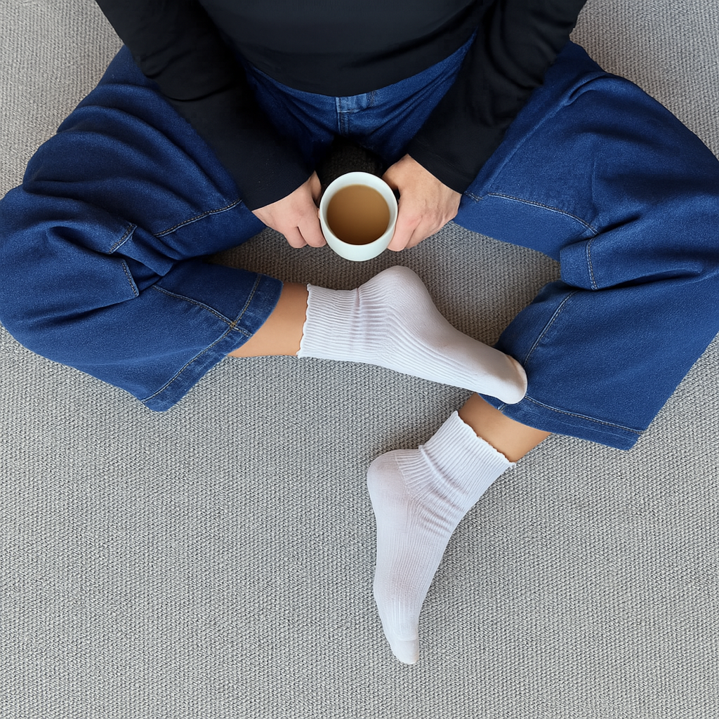 Scalloped Wool Socks