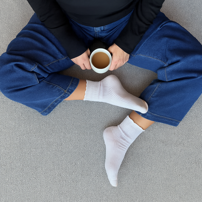 Scalloped Wool Socks